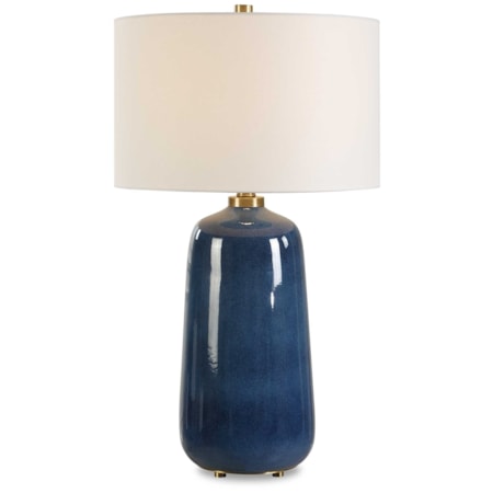 Brae Blue Glaze Table Lamp