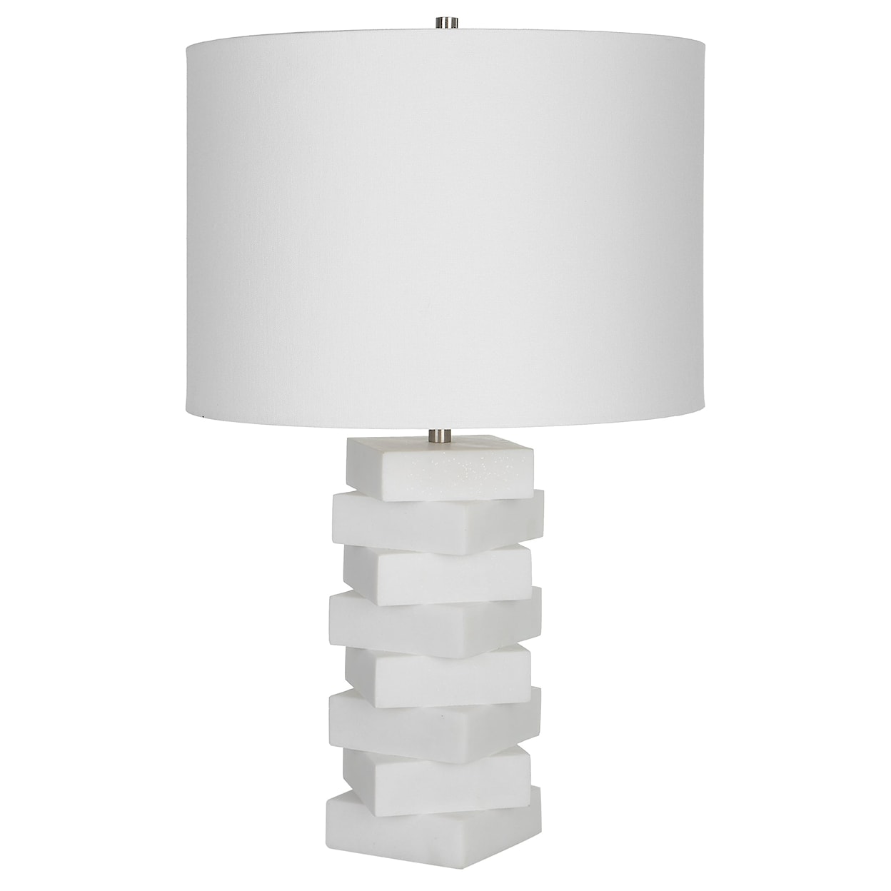 Uttermost Ascent Ascent White Geometric Table Lamp