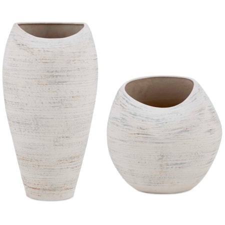 Inara Indoor-Outdoor White Vases