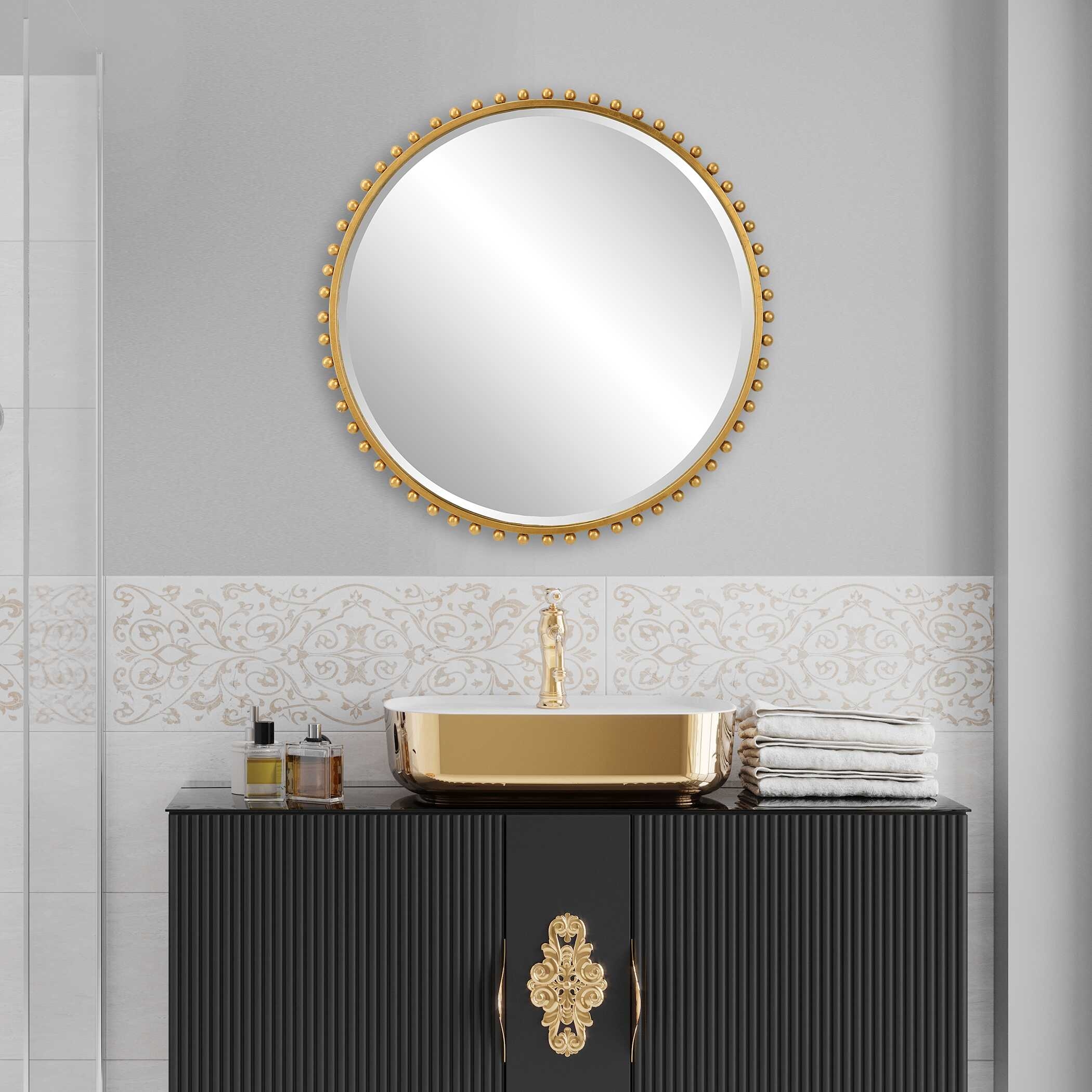 Uttermost Taza Taza Gold Round Mirror