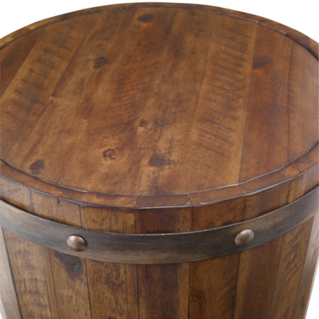 Ceylon Wine Barrel Accent Table