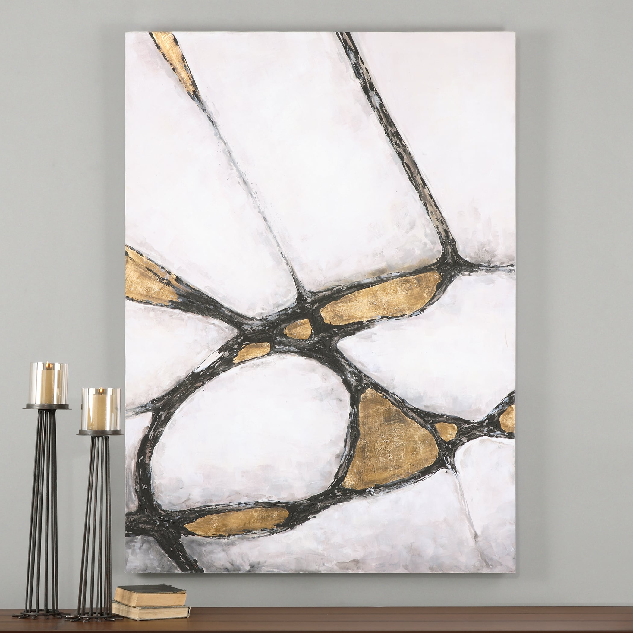 Abstract Art In Gold And Black