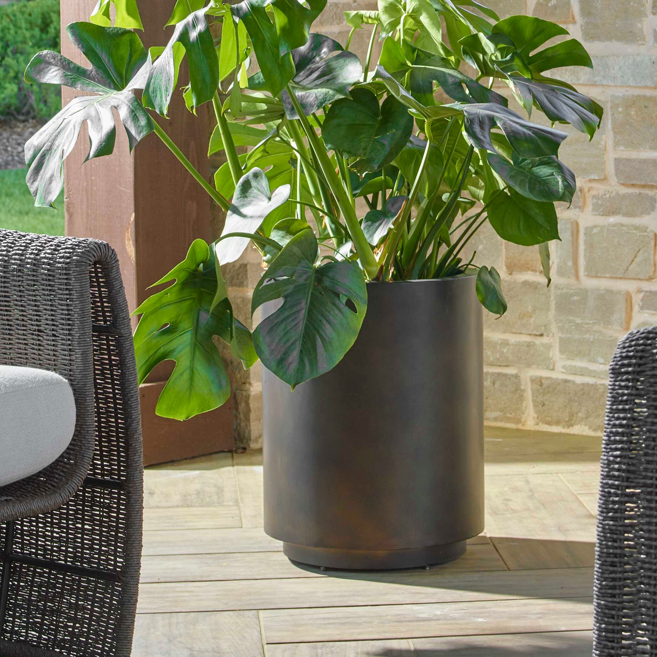 Volcan Matte Bronze Outdoor Planters