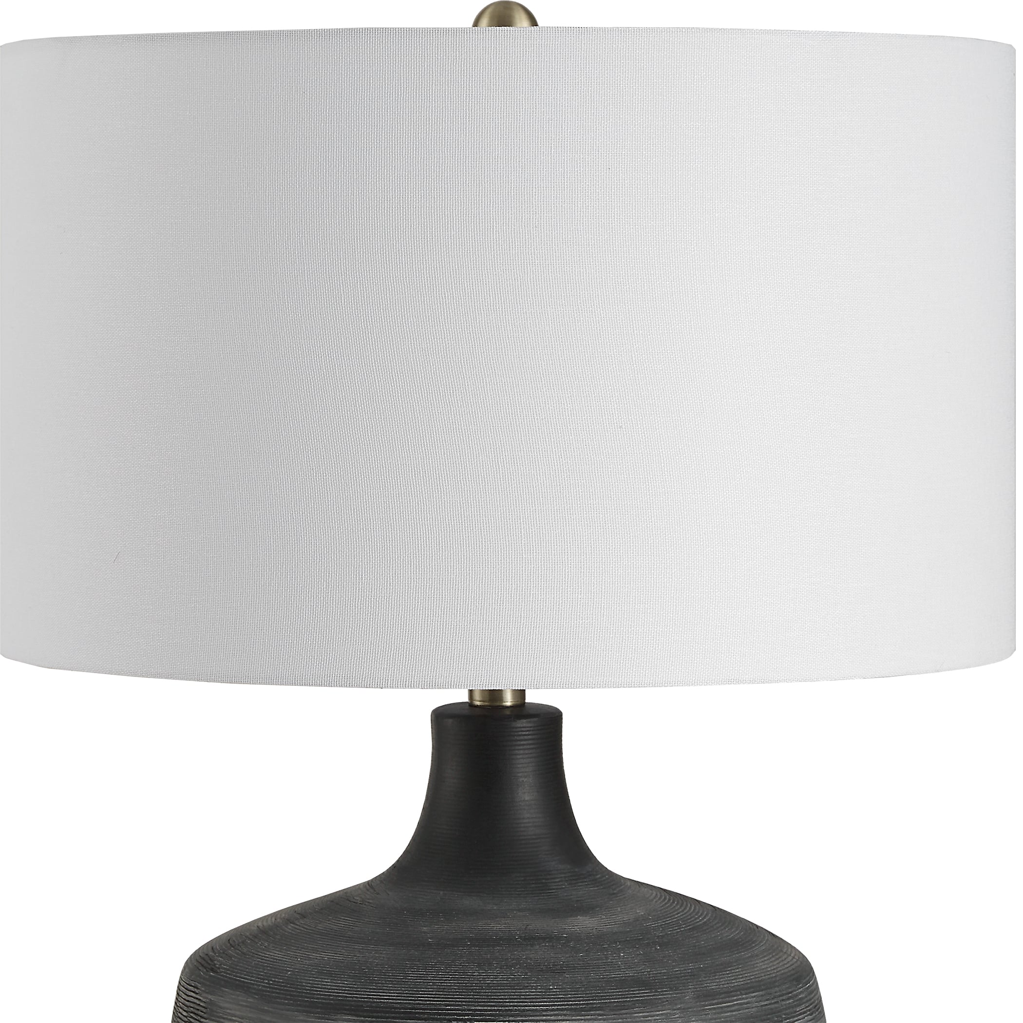 Graphite Ribbed Table Lamp