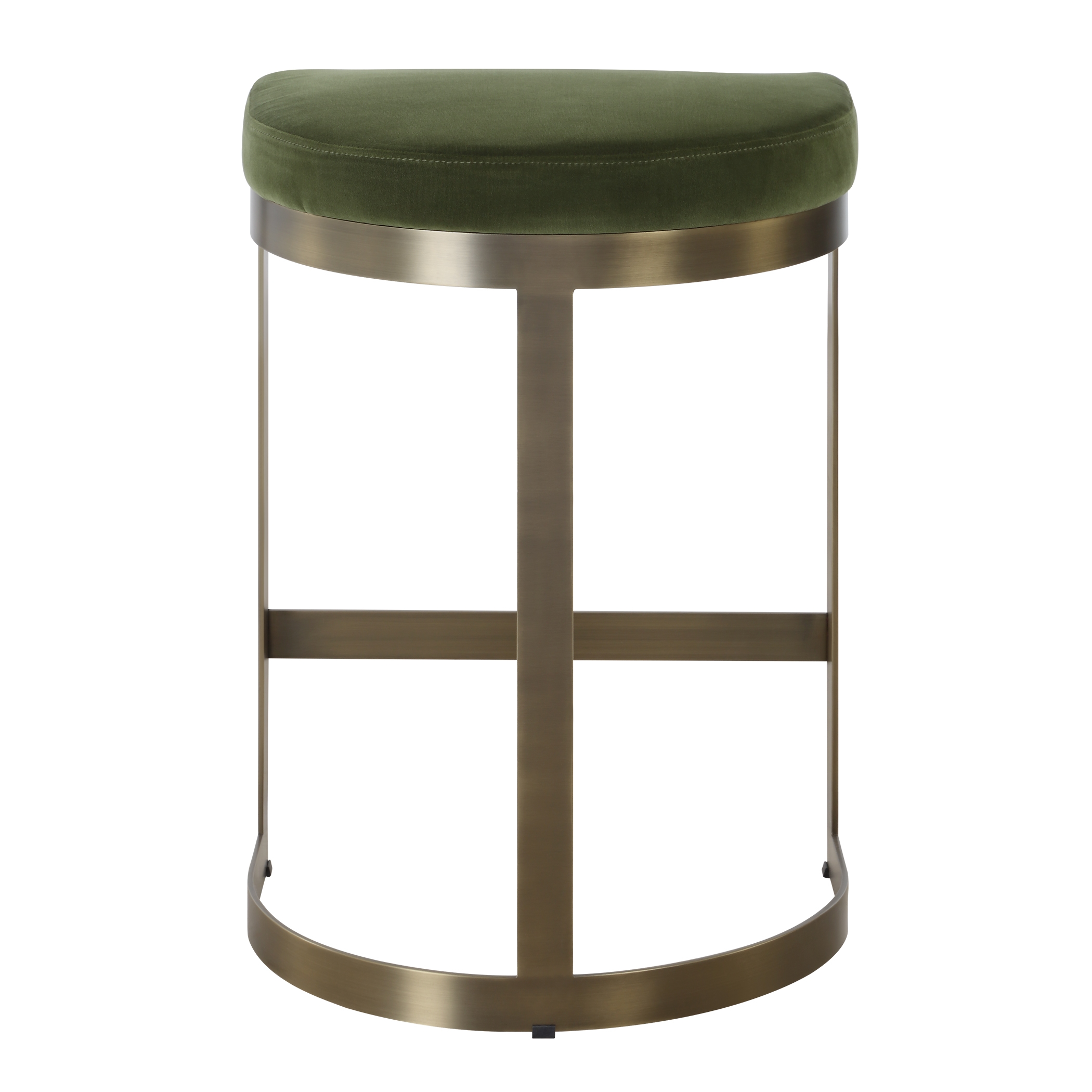 Uttermost Ivanna Ivanna Brass Moss Counter Stool