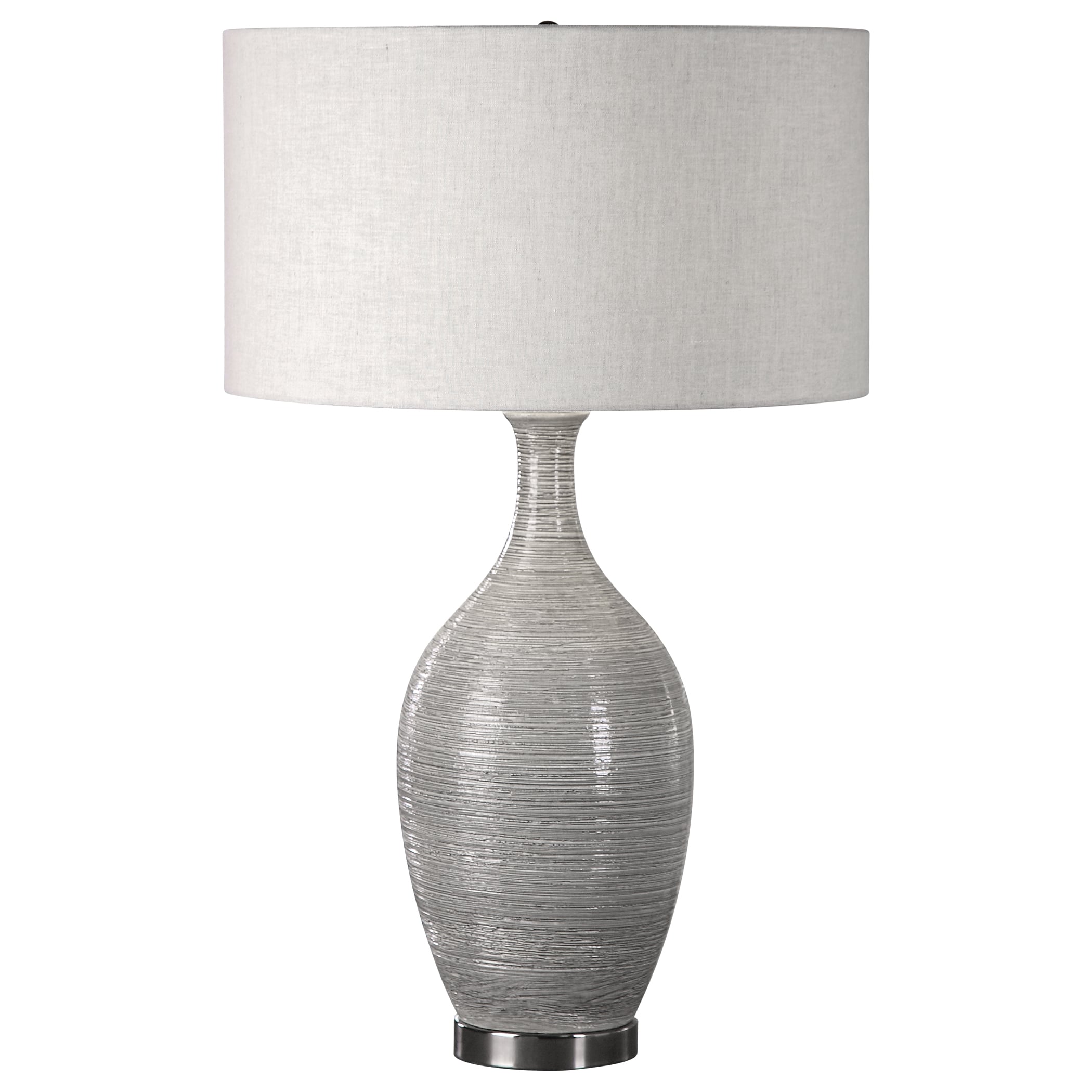 Dinah Gray Textured Table Lamp