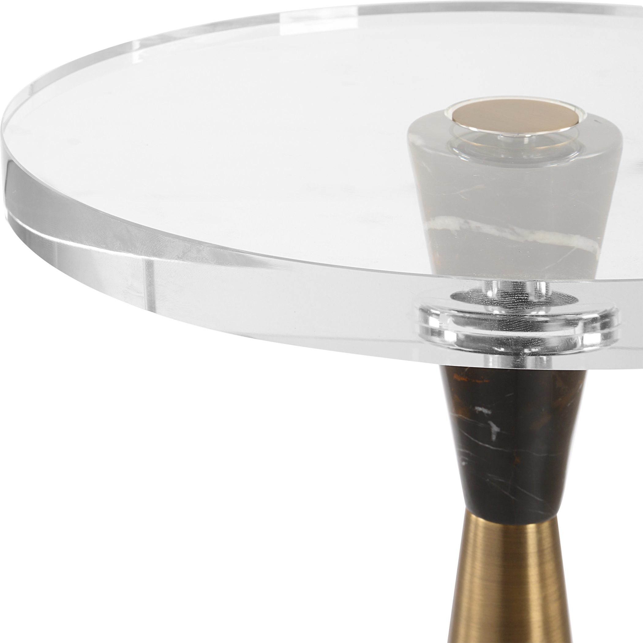 Holton Tapered Brass Accent Table