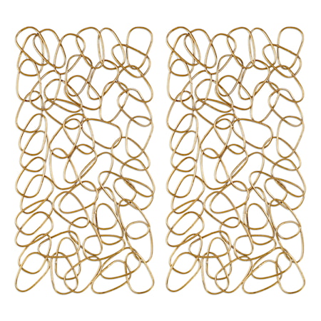 In the Loop Gold Wall Art Set of 2