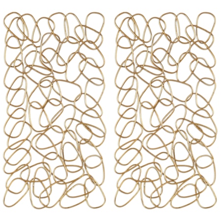 In the Loop Gold Wall Art Set of 2