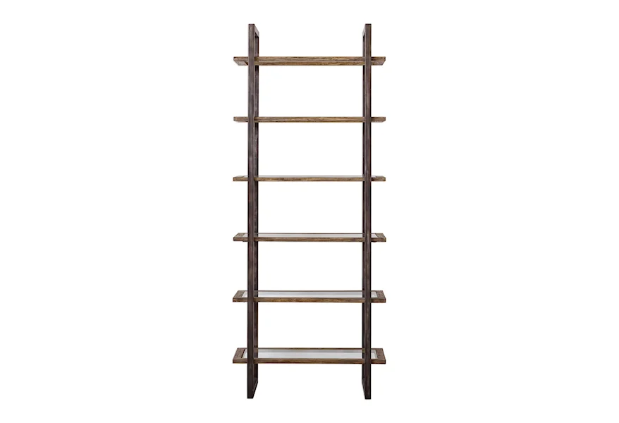 Accent Furniture - Bookcases Olwyn Industrial Etagere by Uttermost at Swann's Furniture & Design