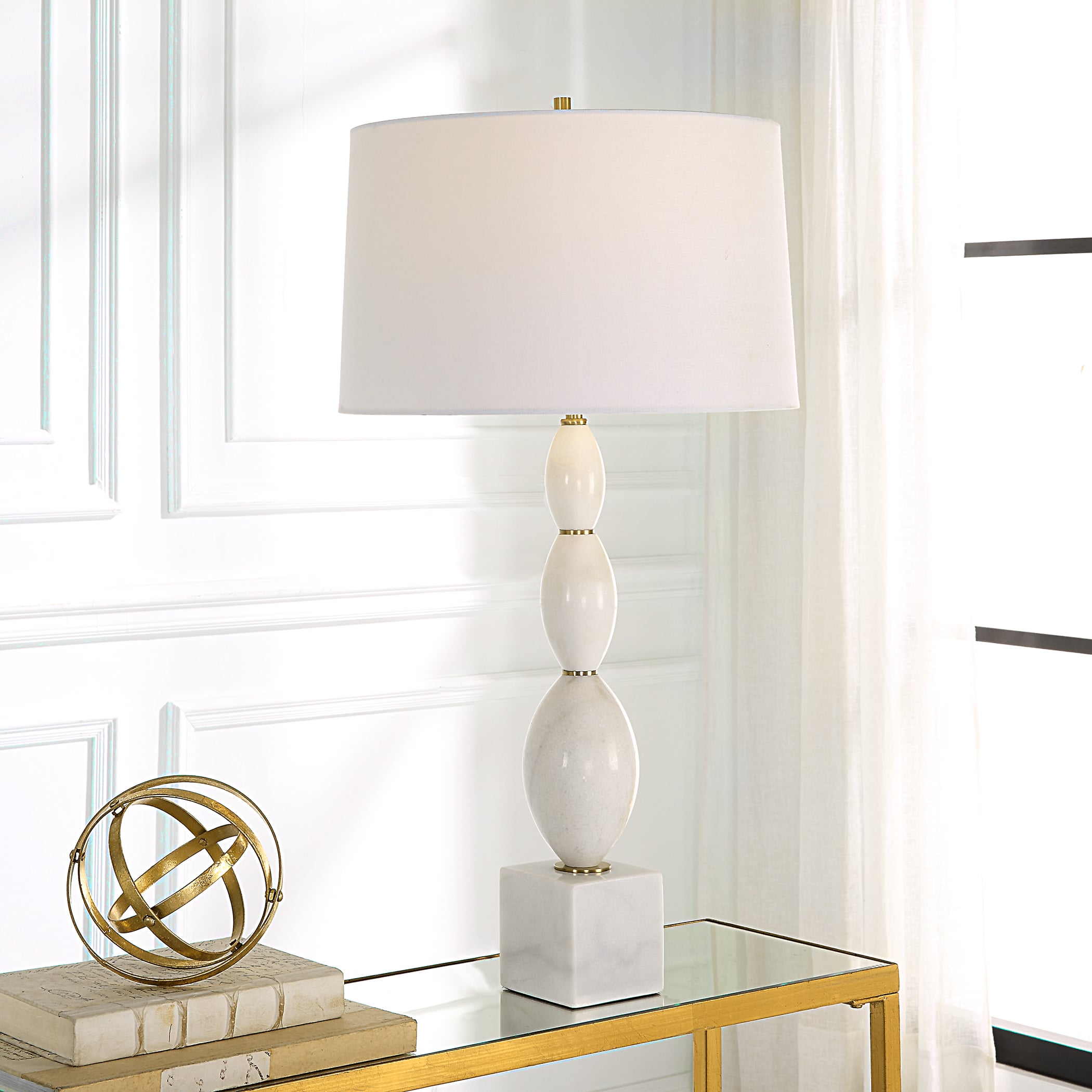 Uttermost Regalia Regalia White Marble Table Lamp