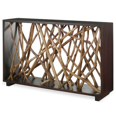 Teak Maze Console Table