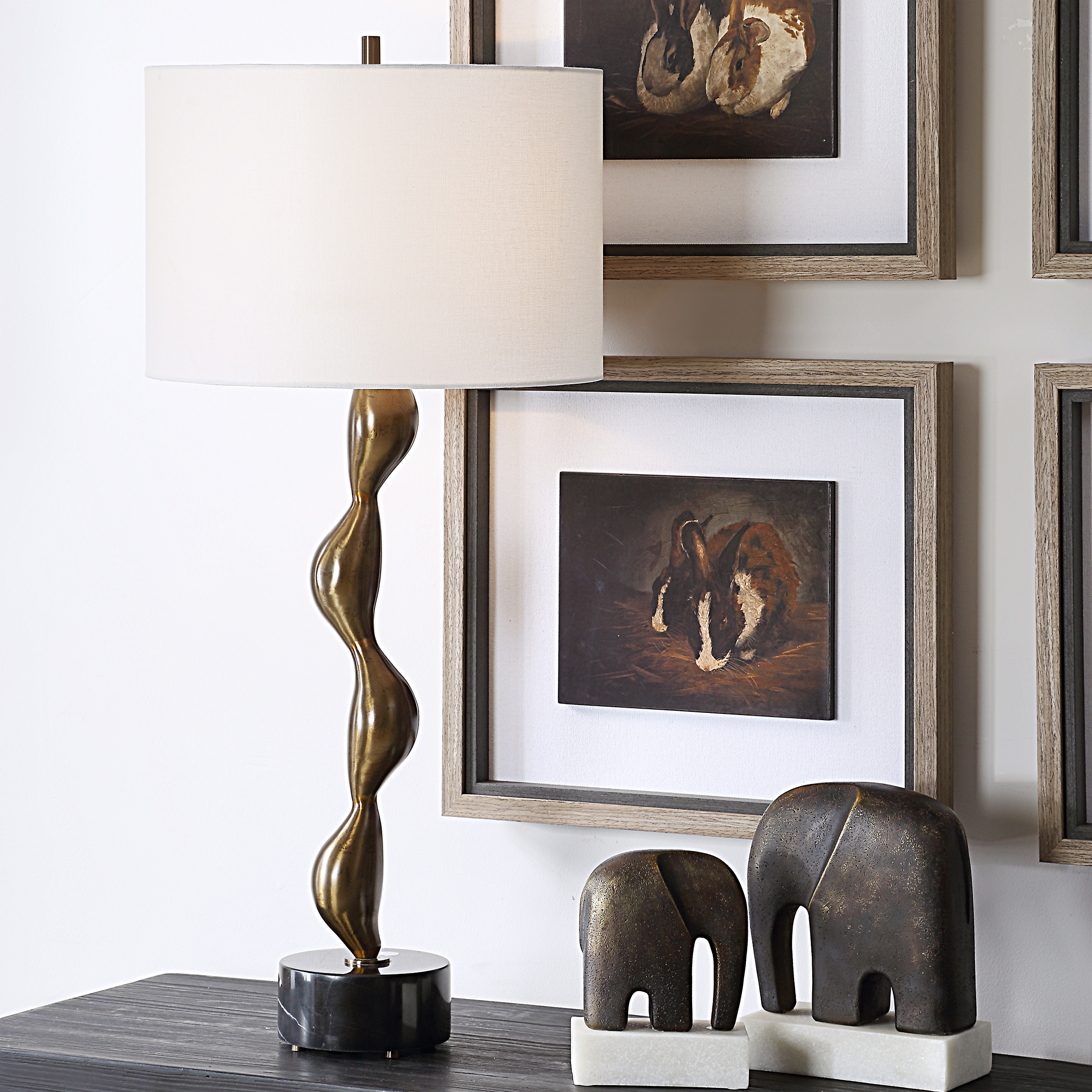 Uttermost Remolino Remolino Bronze Table Lamp