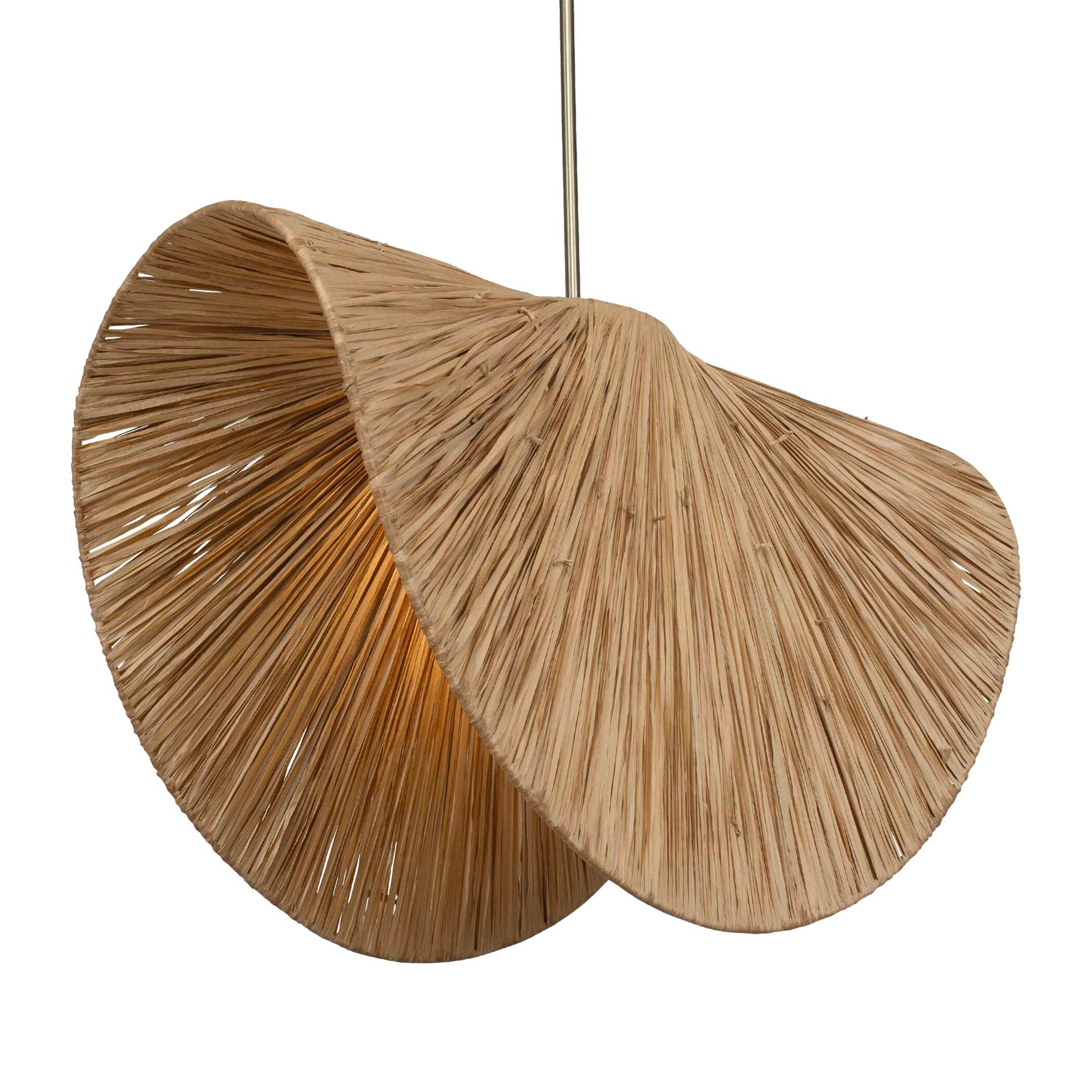 Bend 1 Light Raffia Pendant
