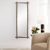 Uttermost Abanu Abanu Ribbed Gold Dressing Mirror