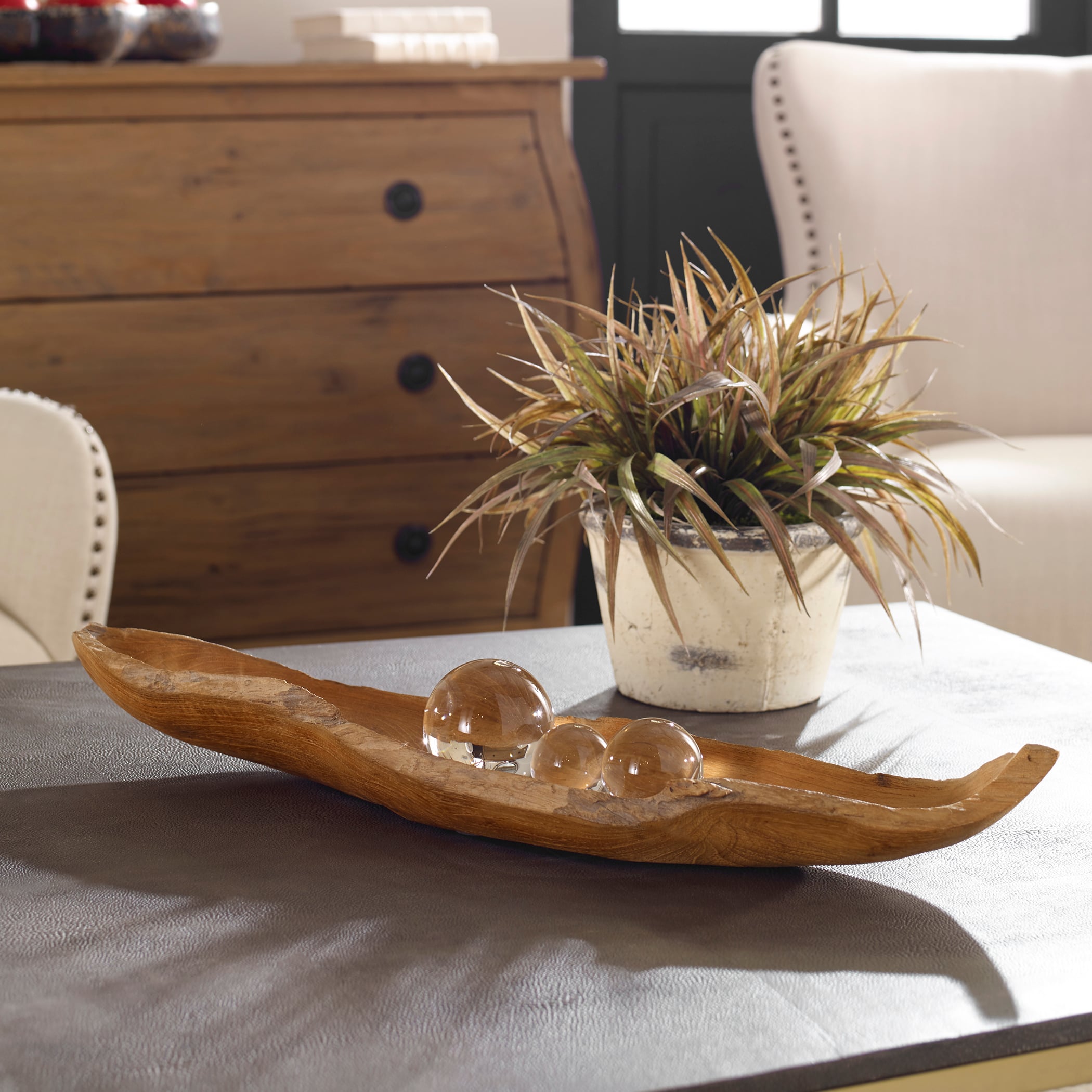 Uttermost Accessories Teak Leaf Bowl