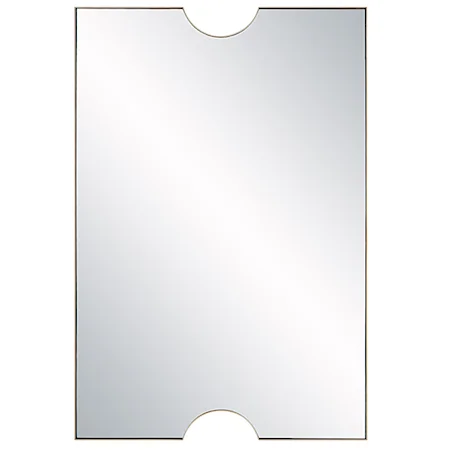 Ticket Gold Vanity Mirror
