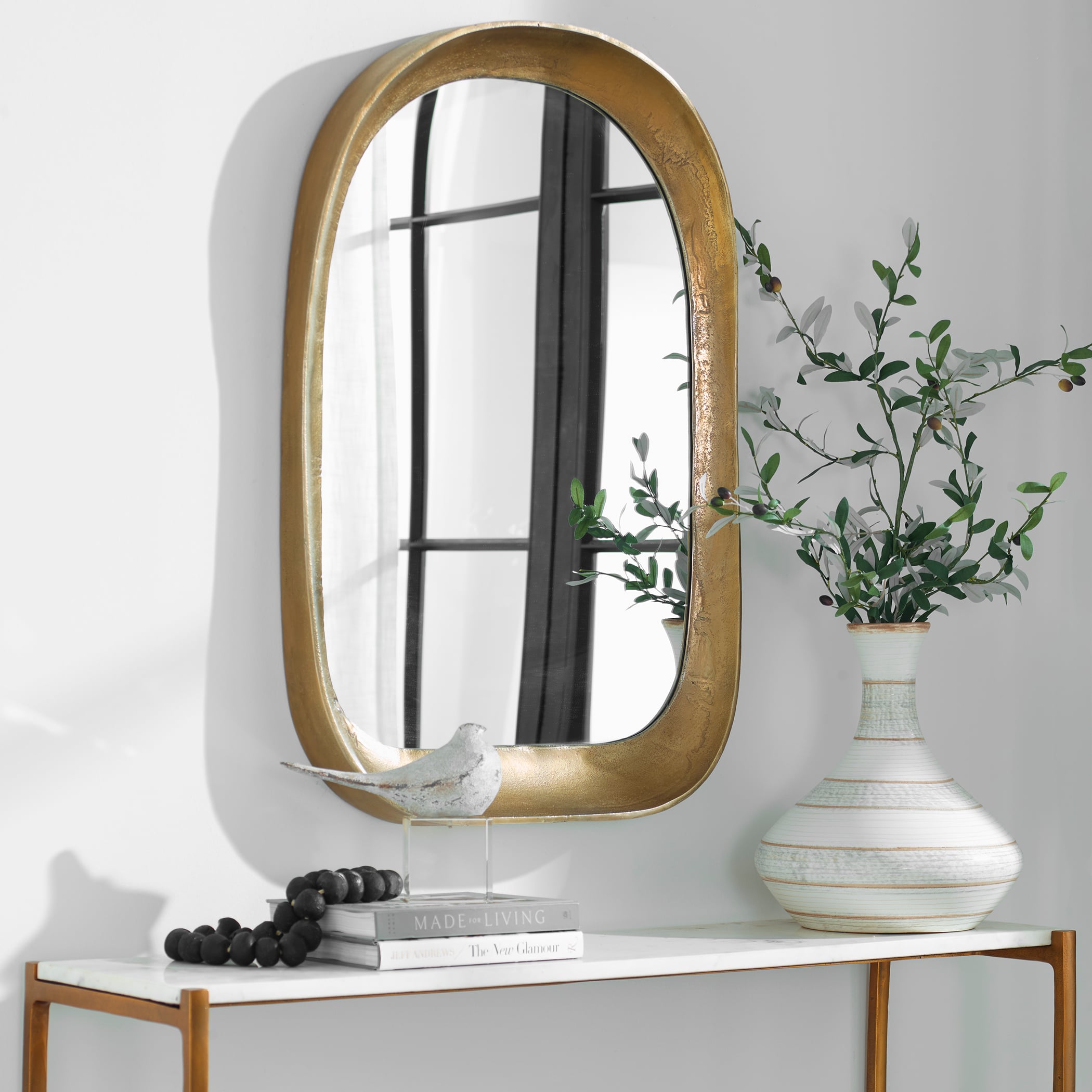 Bradano Brass Arch Mirror