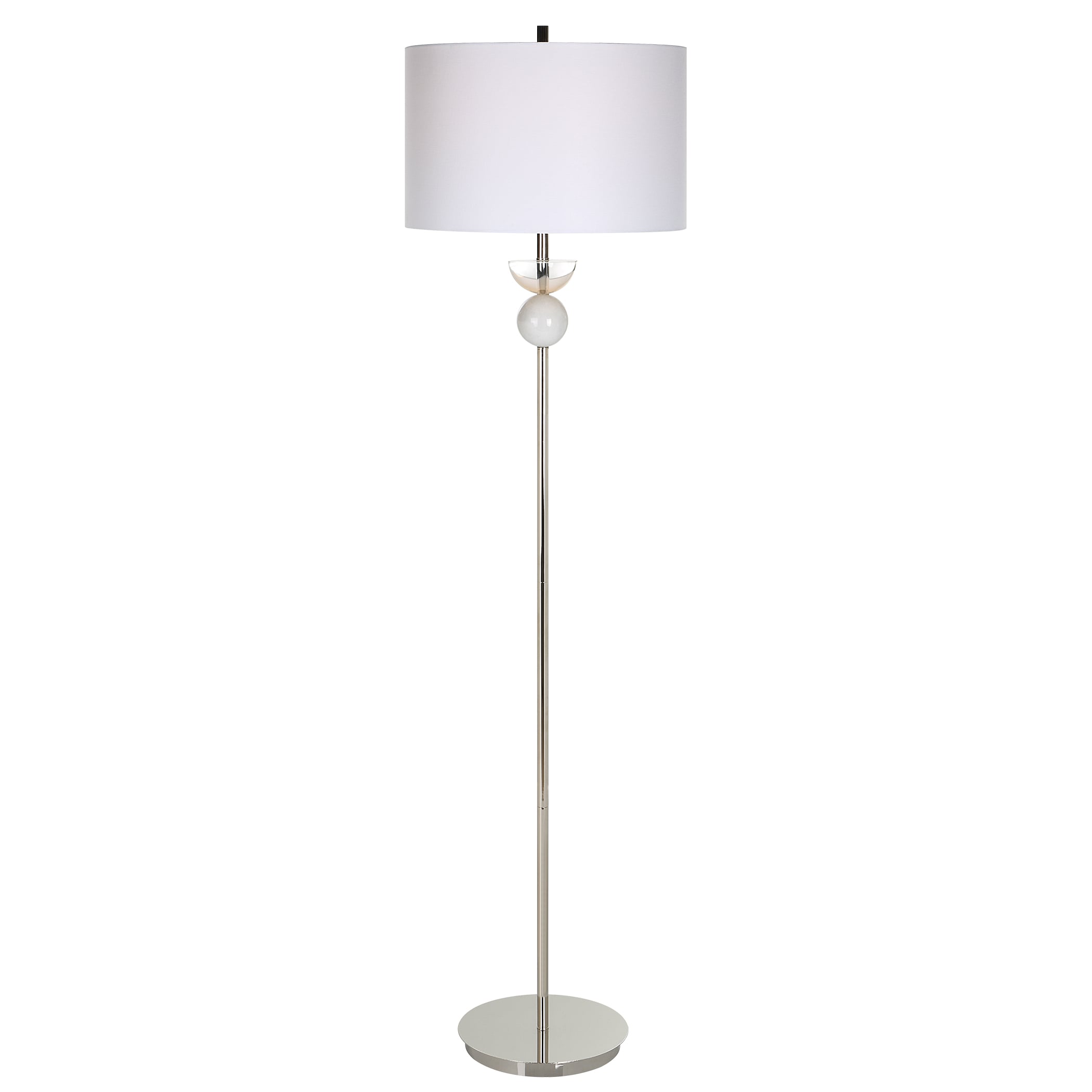 Uttermost Exposition 301771 Contemporary Nickel Floor Lamp with