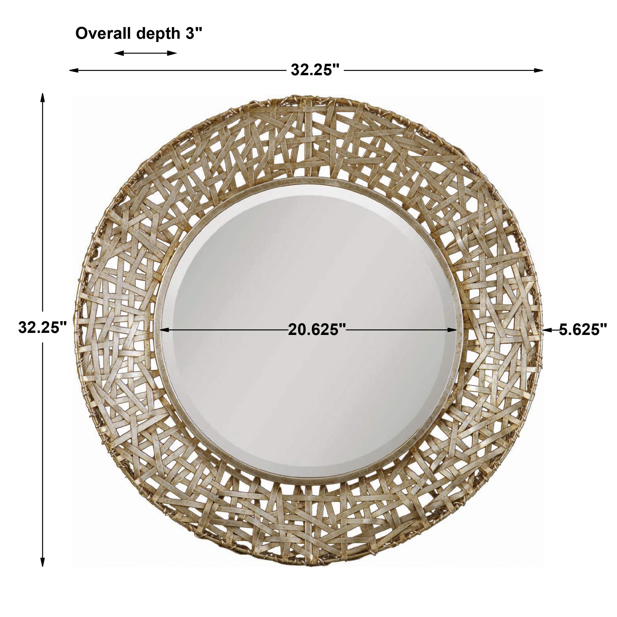Uttermost Mirrors - Round Alita Champagne