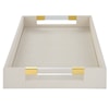 Uttermost Wessex White Faux Shagreen Tray