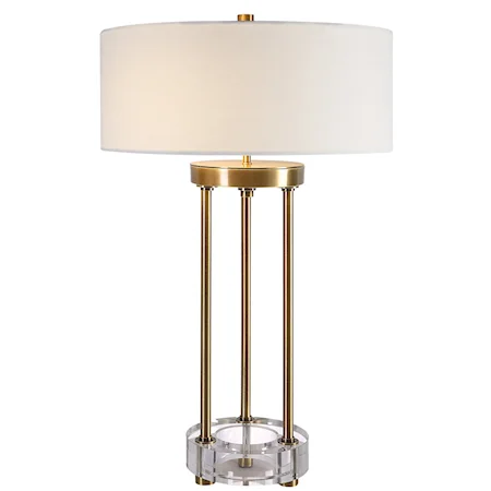 Pantheon Brass Rod Table Lamp