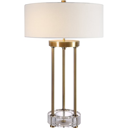 Pantheon Brass Rod Table Lamp
