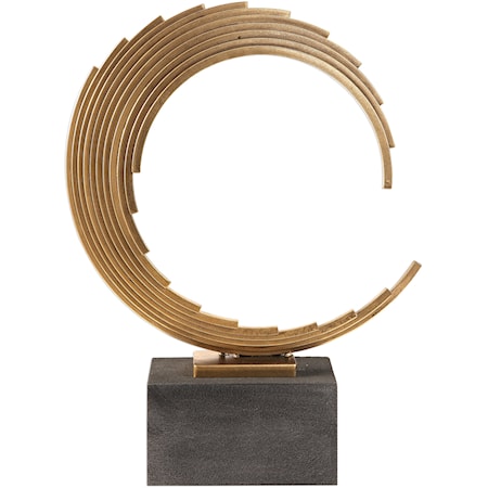 Saanvi Curved Gold Rods Sculpture