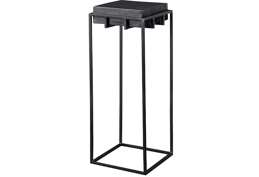 Accent Furniture - Occasional Tables Telone Black Small Pedestal by Complete Accents at Sprintz Furniture