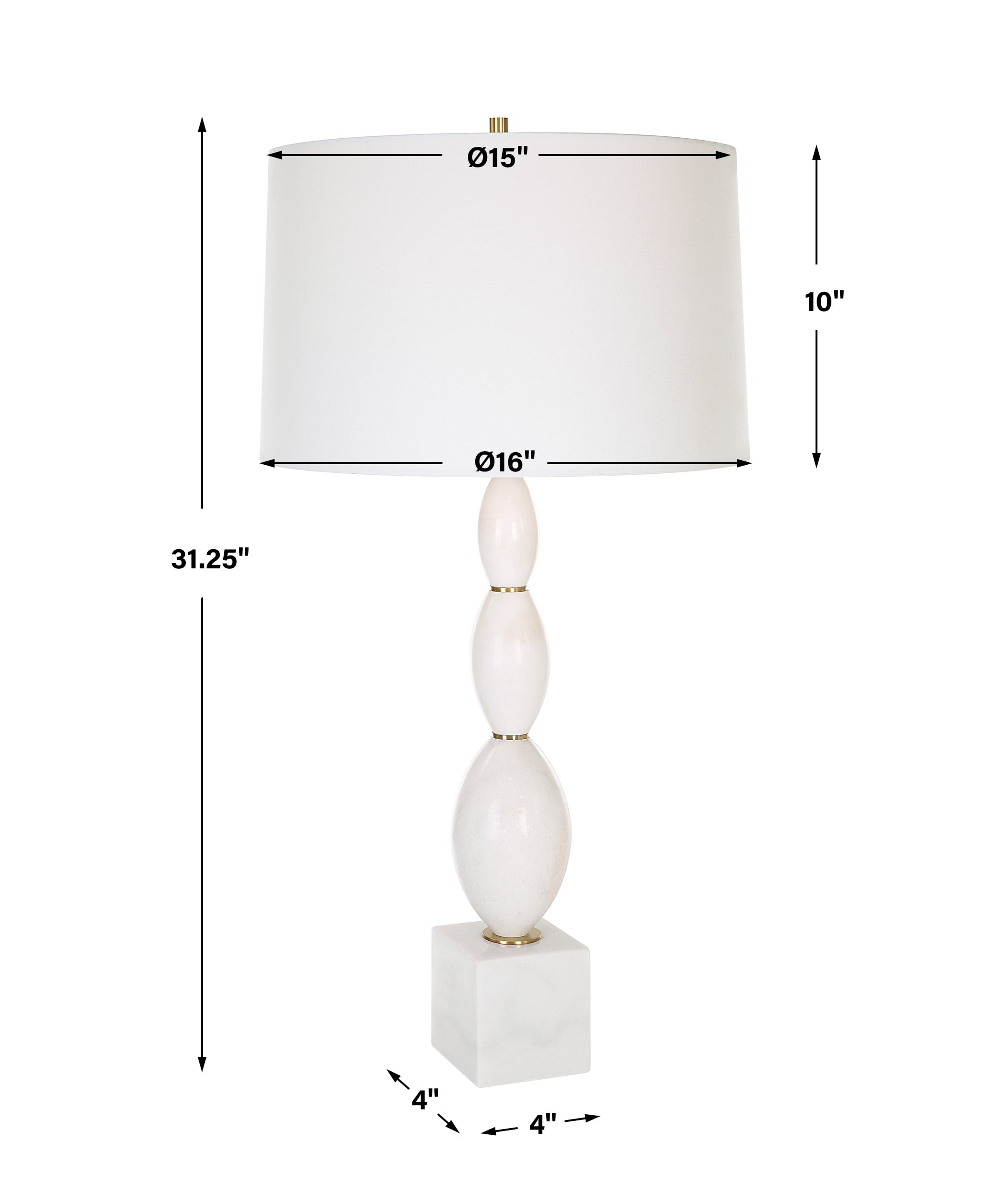 Uttermost Regalia Regalia White Marble Table Lamp