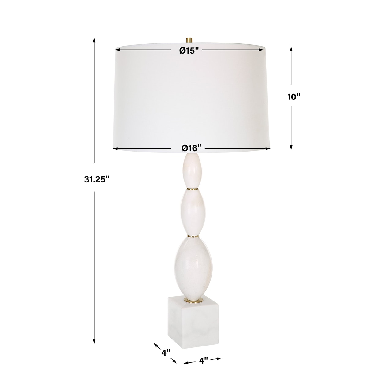 Uttermost Regalia Regalia White Marble Table Lamp