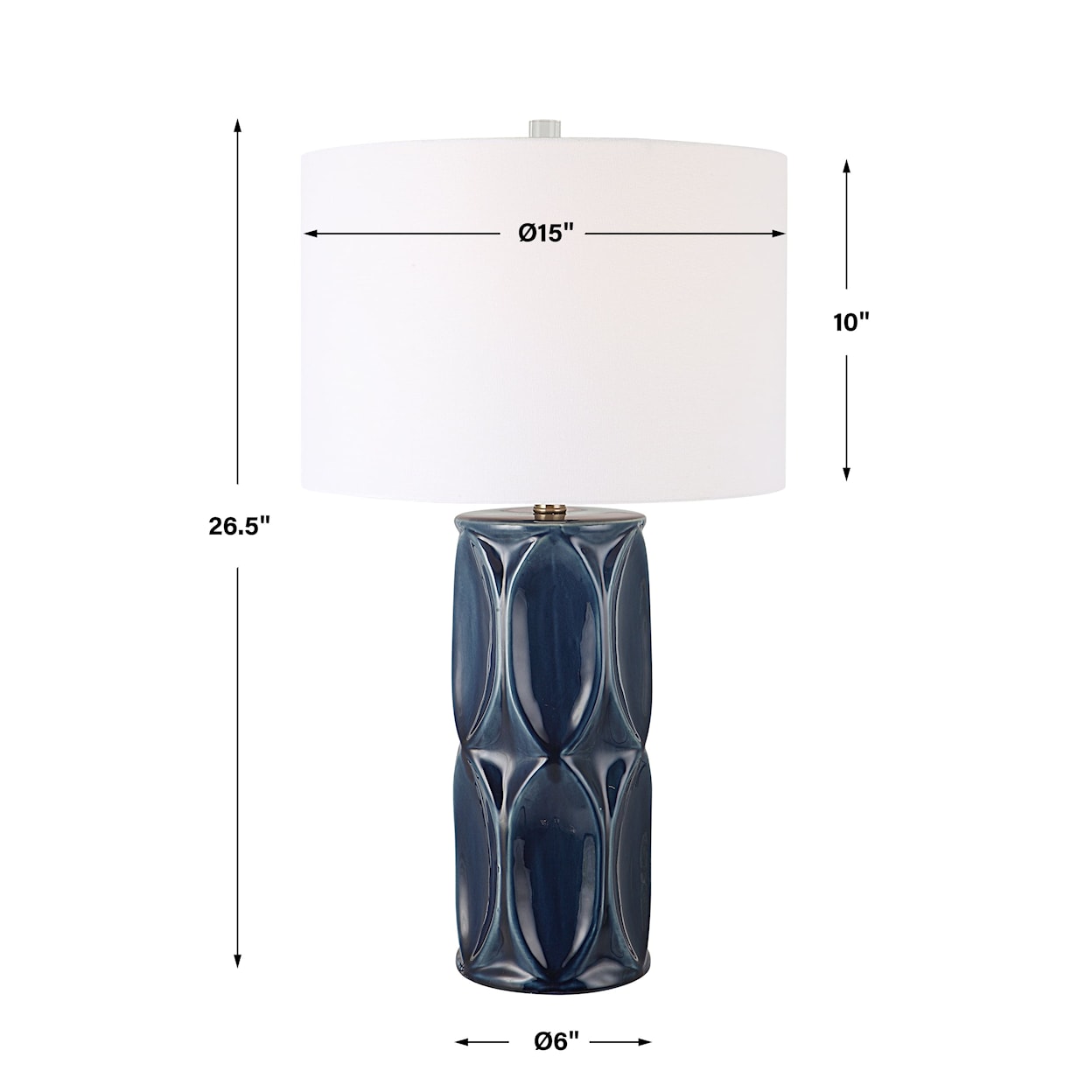 Uttermost Sinclair Ceramic Blue Table Lamp