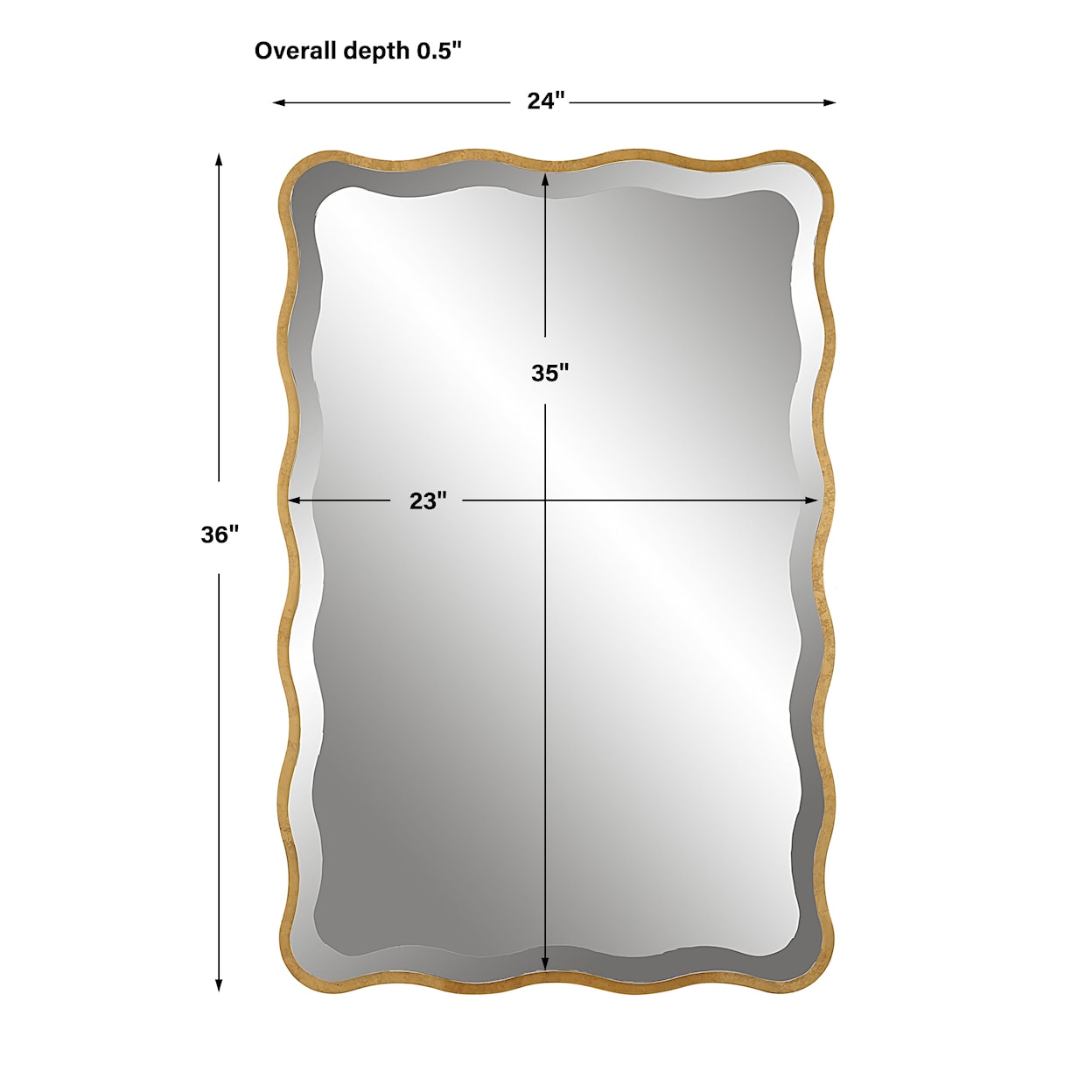 Uttermost Aneta Aneta Gold Scalloped Mirror