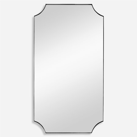 Lennox Nickel Scalloped Corner Mirror