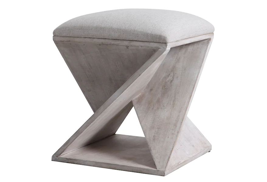 Accent Furniture - Ottomans Benue Gray Ottoman by Uttermost at Swann's Furniture & Design