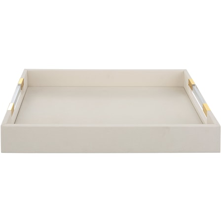 White Faux Shagreen Tray