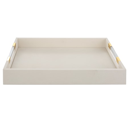 White Faux Shagreen Tray