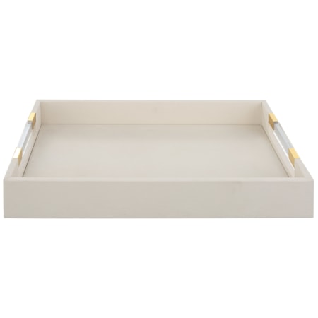 White Faux Shagreen Tray