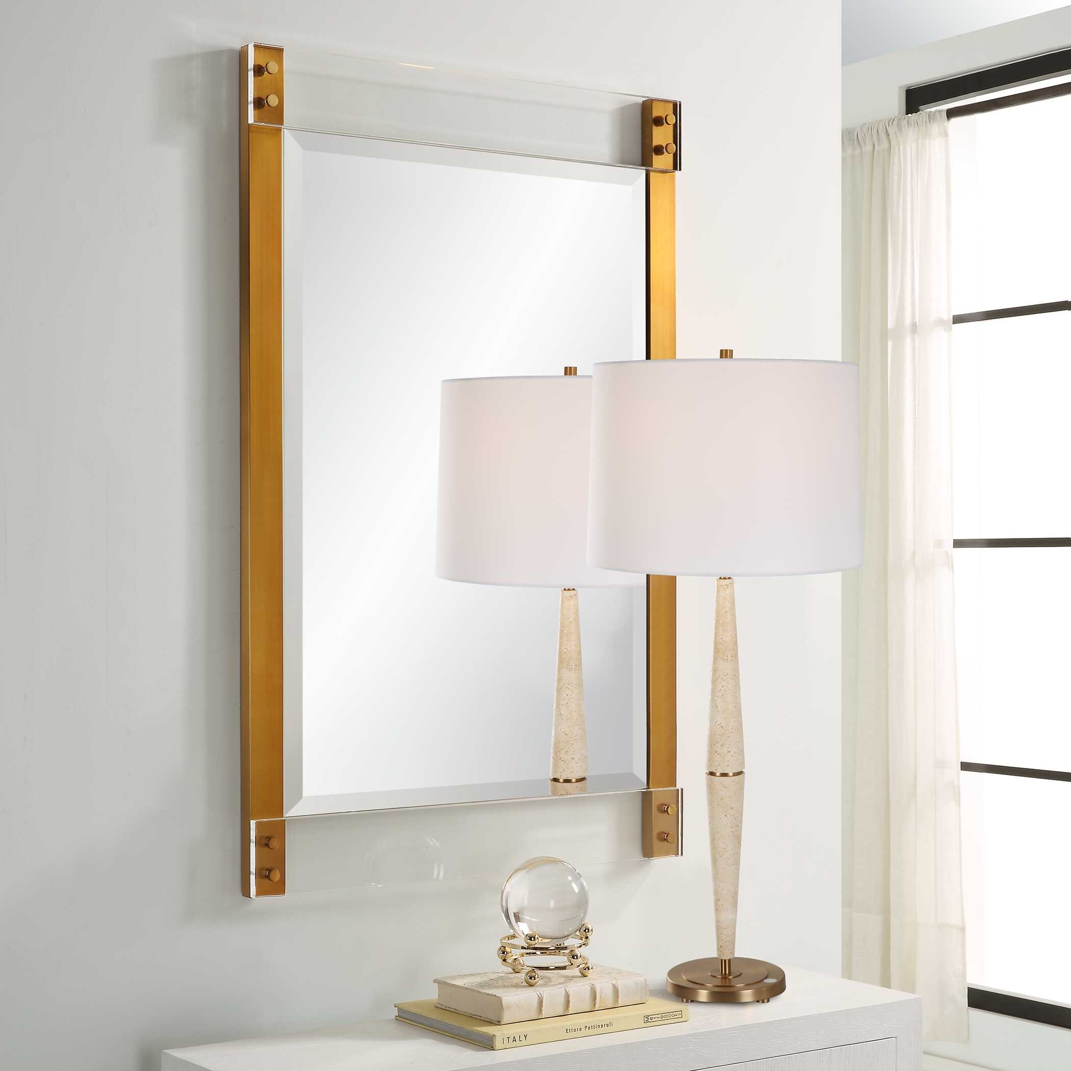 Uttermost Nera Nera Plated Brass Mirror