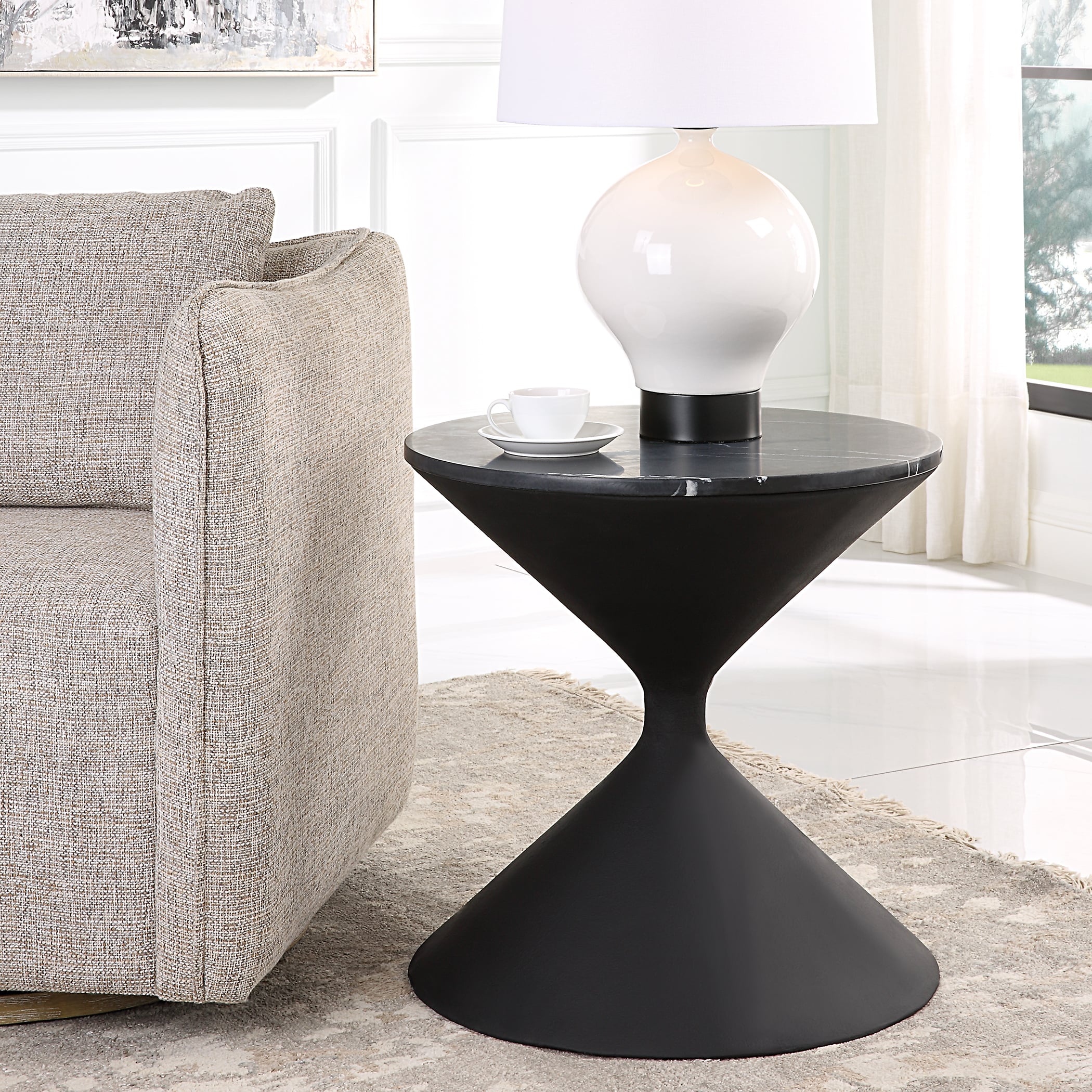 Hourglass Shaped Side Table