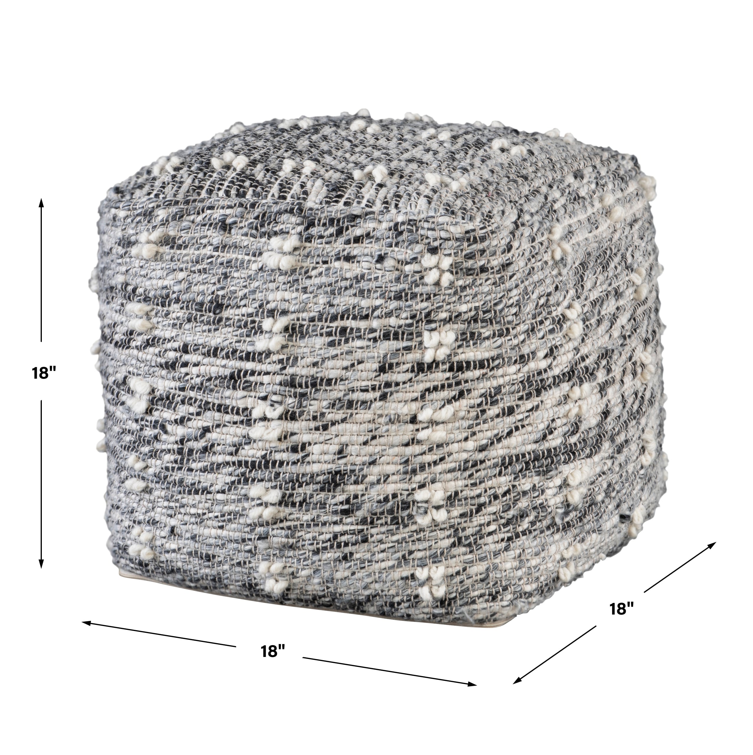 Uttermost Narol Narol Gray Pouf