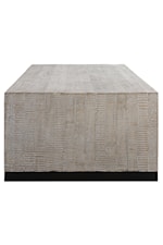 Uttermost Bosk Rustic White Washed Coffee Table with Open Shelving