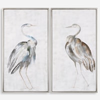 Summer Birds Framed Art Set of 2
