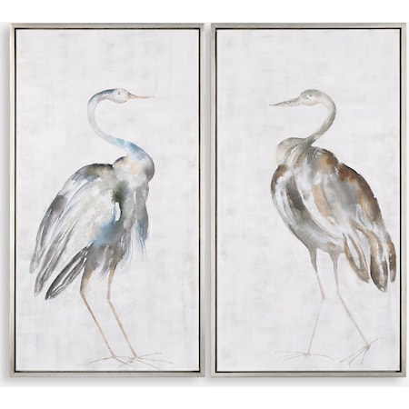 Summer Birds Framed Art Set of 2