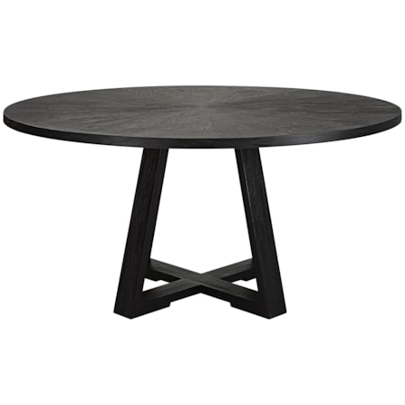 Gidran Round Black Dining Table