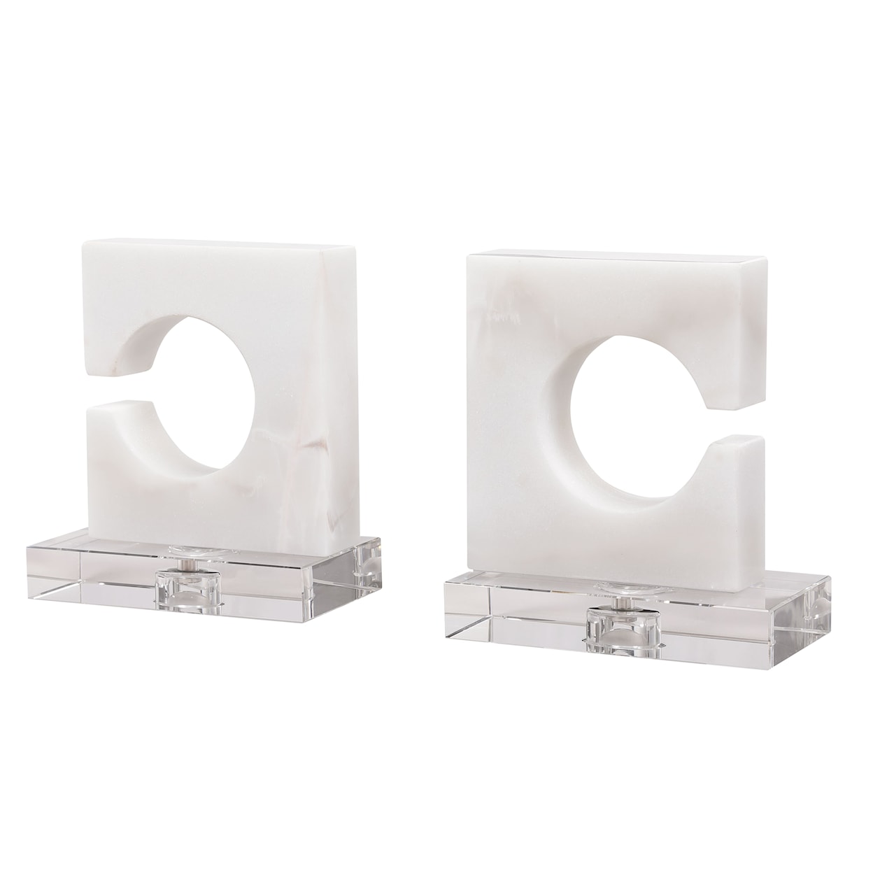 Uttermost Accessories White & Gray Bookends, S/2
