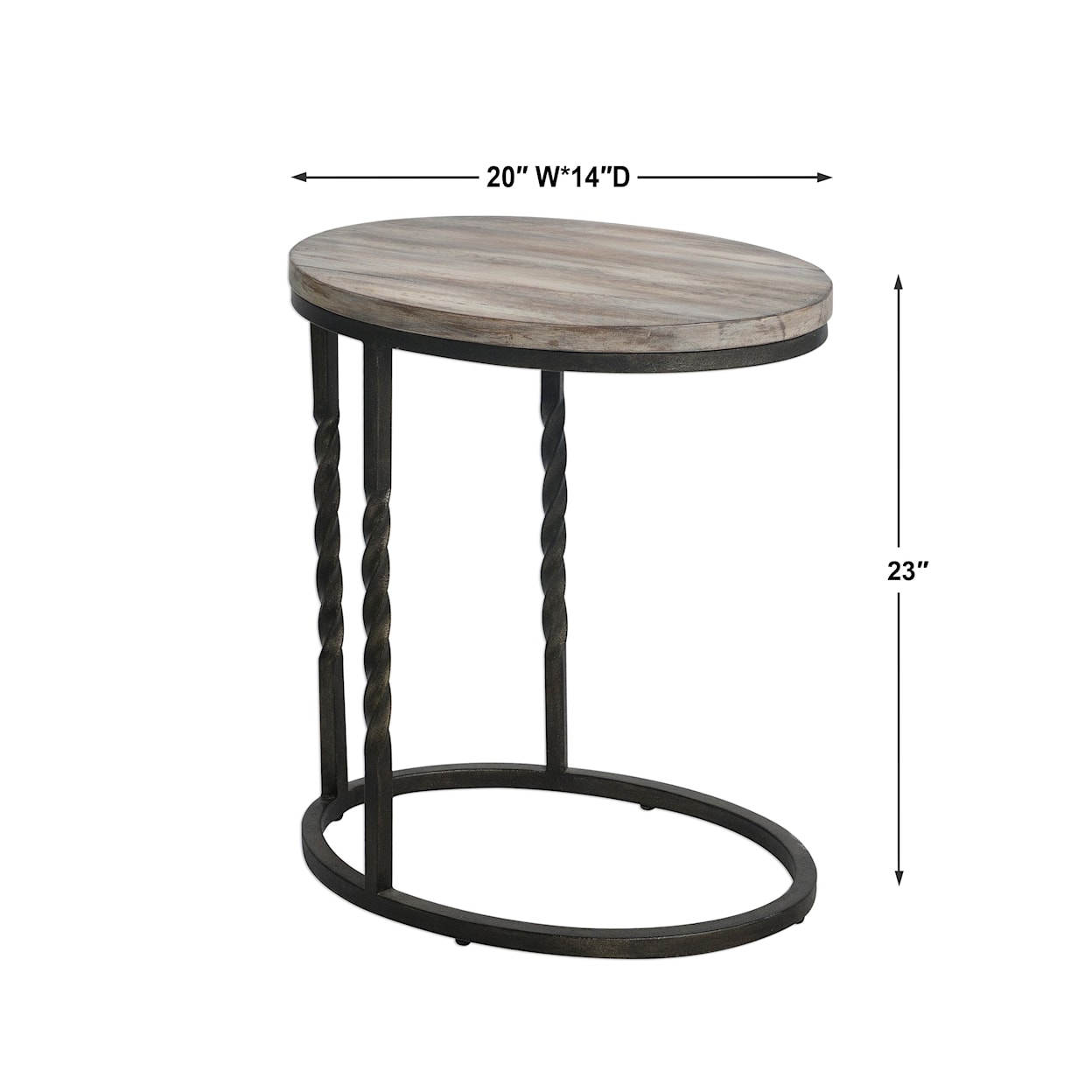 Uttermost Accent Furniture - Occasional Tables Tauret Cantilever Side Table