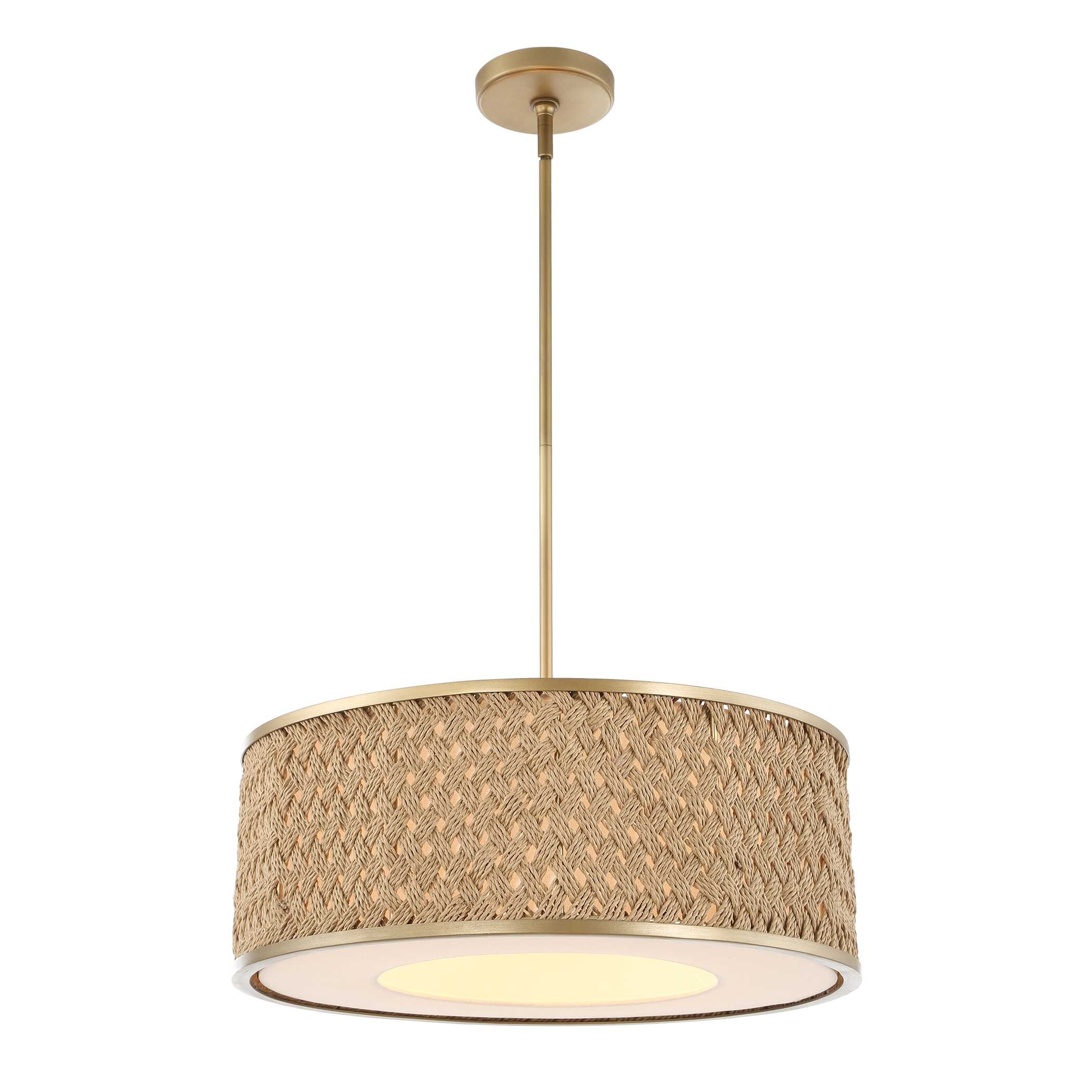 Uttermost Pinchot Pinchot 4 Light Rattan Drum Pendant