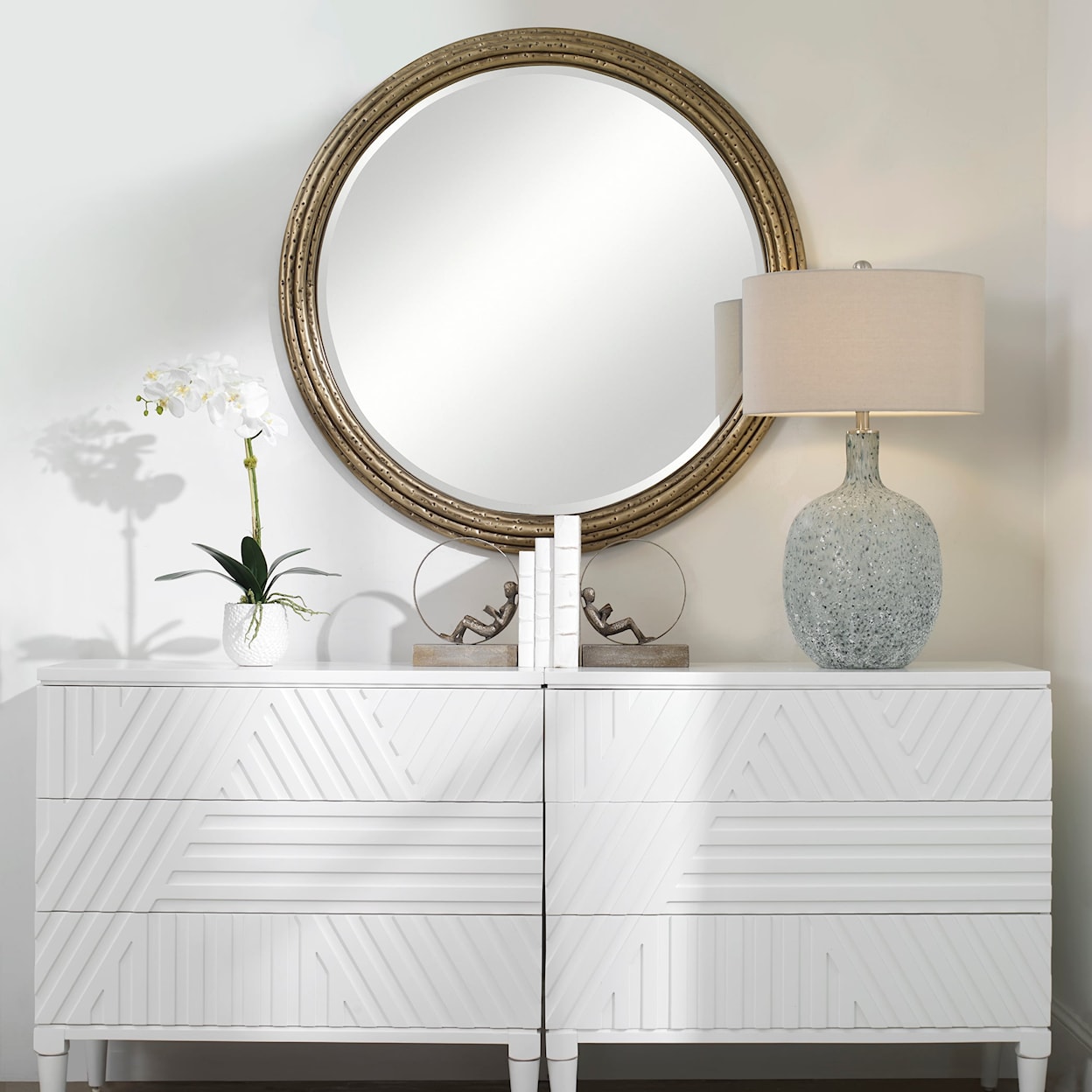 Uttermost Mirrors - Round Spera Round Gold Mirror