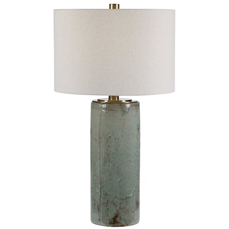 Callais Crackled Aqua Table Lamp